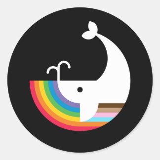 Pegatina de ballenas del Orgullo NB
