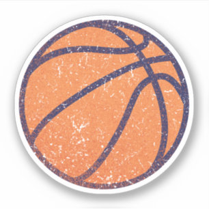 Pegatina de baloncesto granuloso y malhumorado