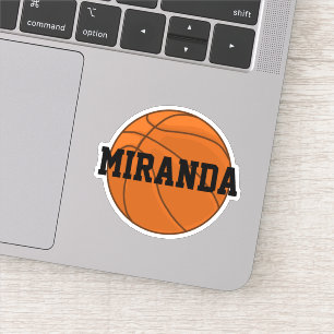 Pegatina de baloncesto personalizado