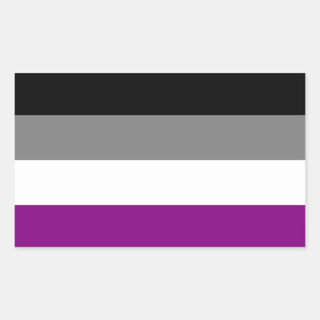 Pegatina de bandera asexual (Anverso)