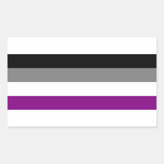 Pegatina de bandera asexual