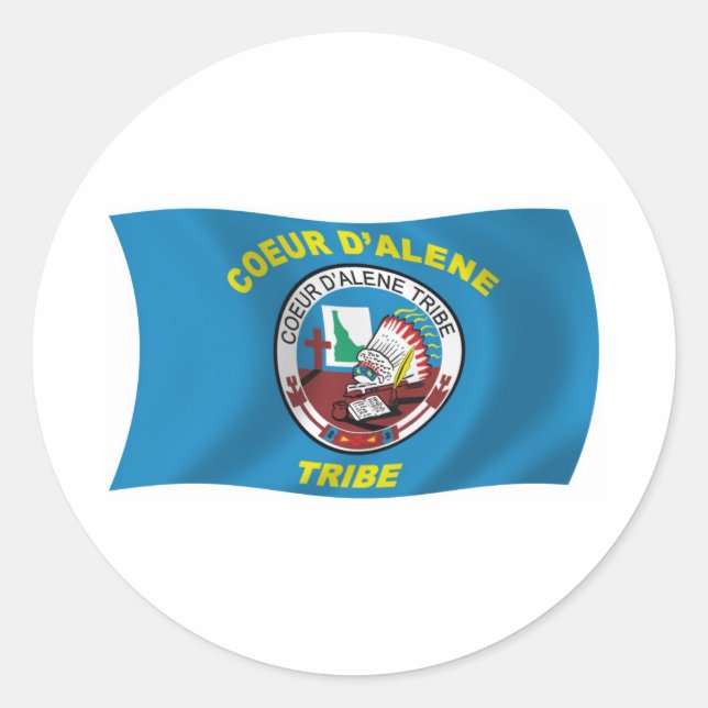 Pegatina de Bandera Coeur d'Alene (Anverso)