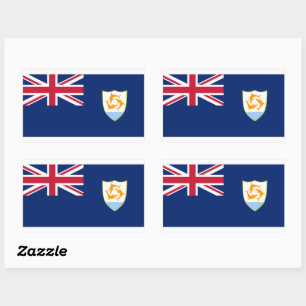 Pegatina de bandera de Anguila