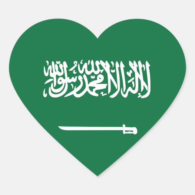 Pegatina de Bandera de Arabia Saudita (Anverso)