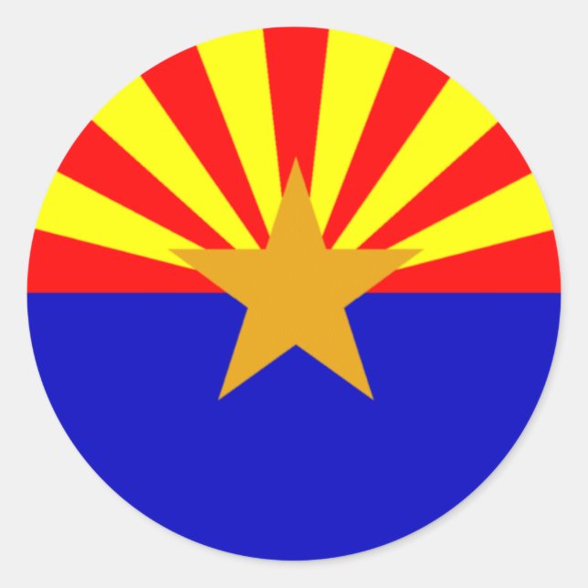 Pegatina de bandera de Arizona (Anverso)