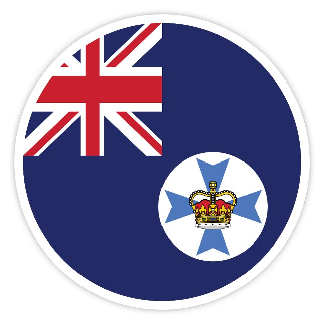 Pegatina de Bandera de Australia de Queensland (Queensland State Flag Sticker)
