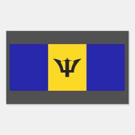 Pegatina de bandera de Barbados