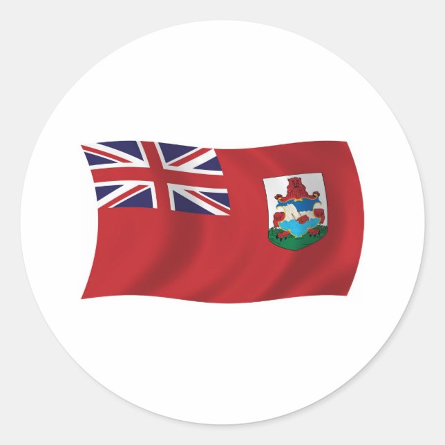Pegatina de Bandera de Bermudas (Anverso)