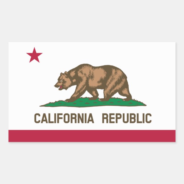 Pegatina de Bandera de California (Anverso)