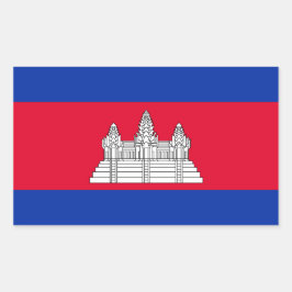 Pegatina de bandera de Camboya
