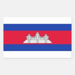 Pegatina de bandera de Camboya