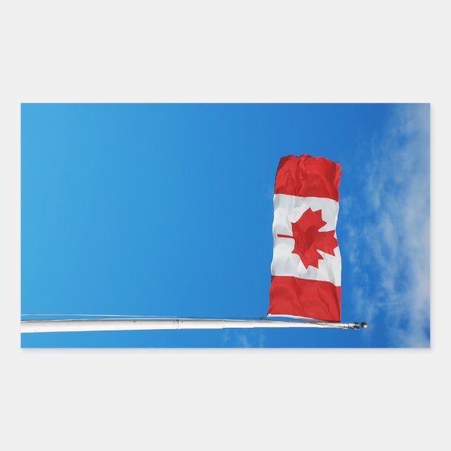 Pegatina de bandera de Canadá (Anverso)
