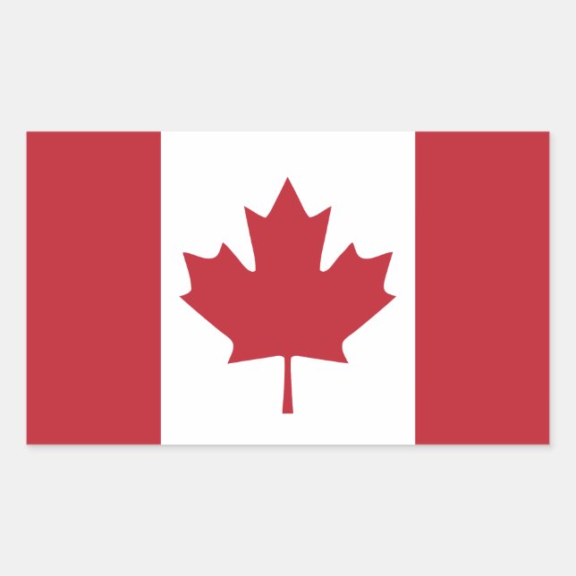 Pegatina de bandera de Canadá (Anverso)