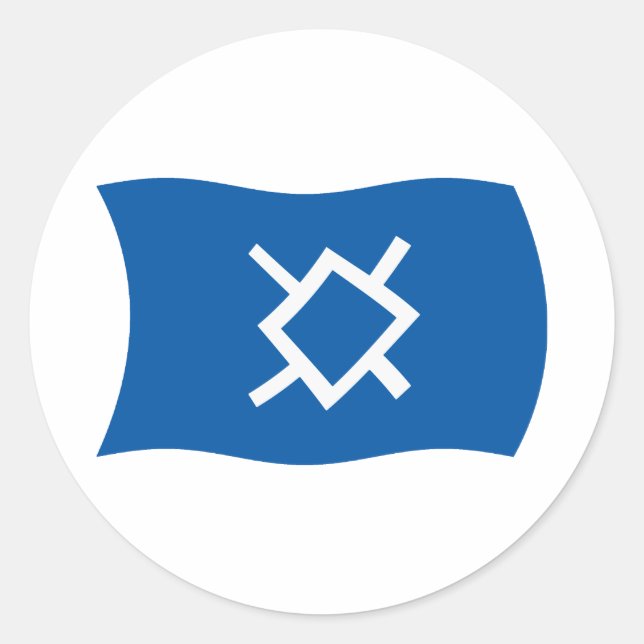 Pegatina de bandera de Cheyenne del Norte (Anverso)