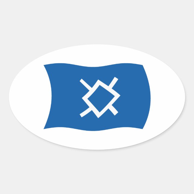 Pegatina de bandera de Cheyenne del Norte (Anverso)