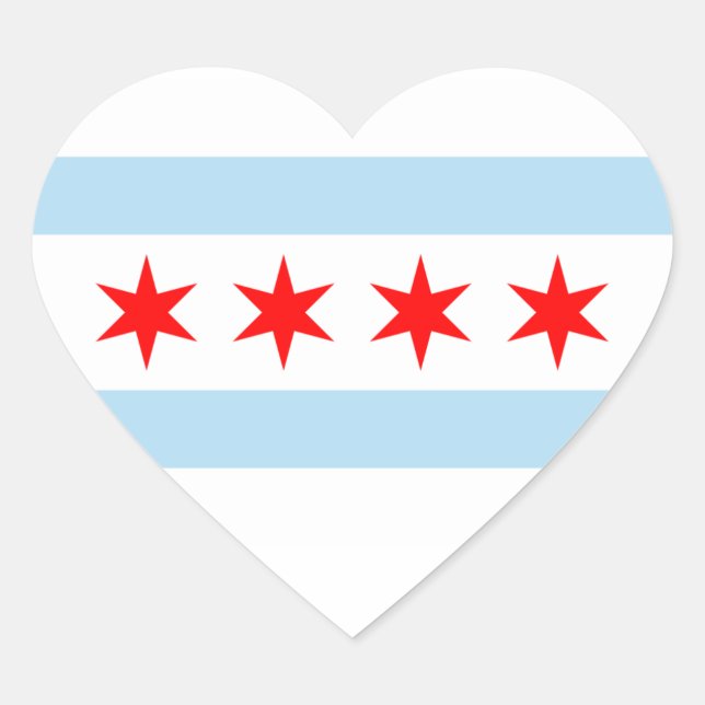 Pegatina de Bandera de Chicago (Anverso)