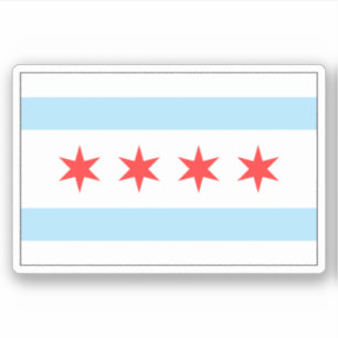 Pegatina de bandera de Chicago