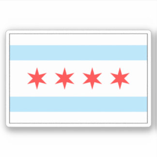 Pegatina de bandera de Chicago