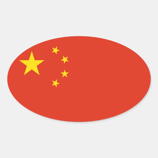 Pegatina de bandera de China (Anverso)
