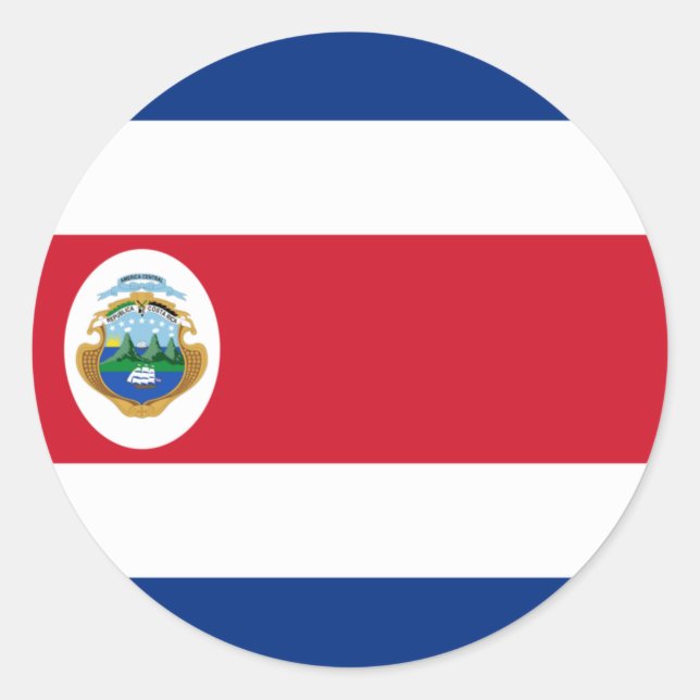 Pegatina de bandera de Costa Rica (Anverso)