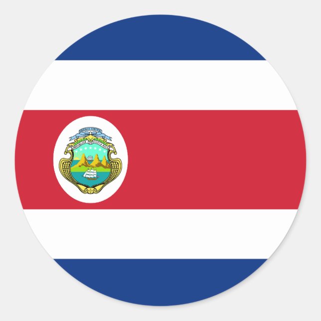 Pegatina de Bandera de Costa Rica (Anverso)