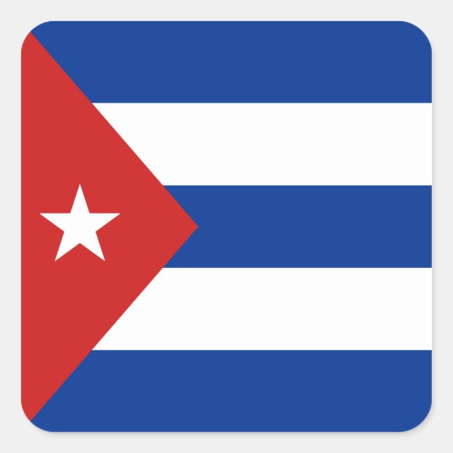 Pegatina de Bandera de Cuba (Anverso)
