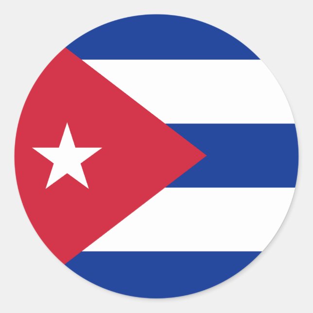 Pegatina de Bandera de Cuba (Anverso)