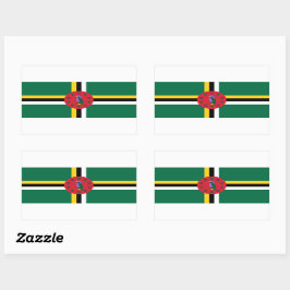 Pegatina de Bandera de Dominica