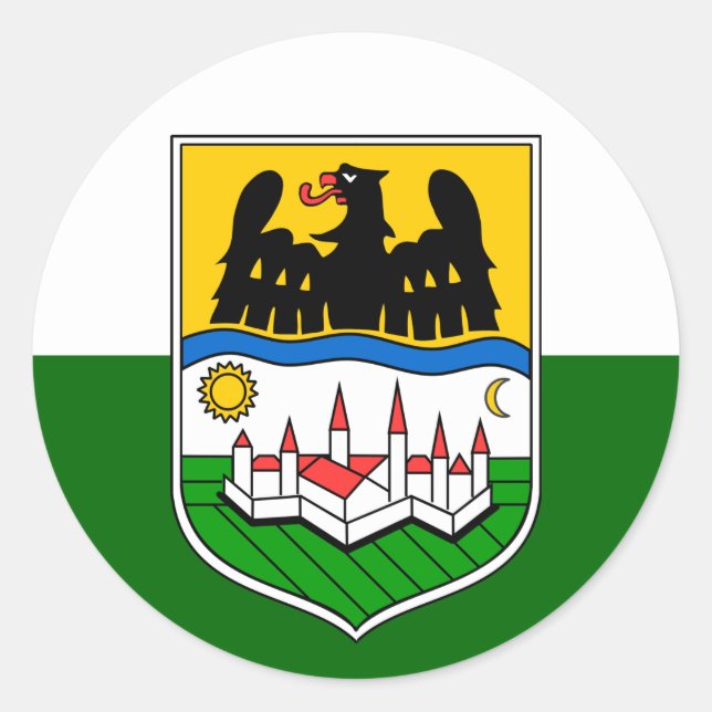 Pegatina de Bandera de Donauschwaben (Anverso)