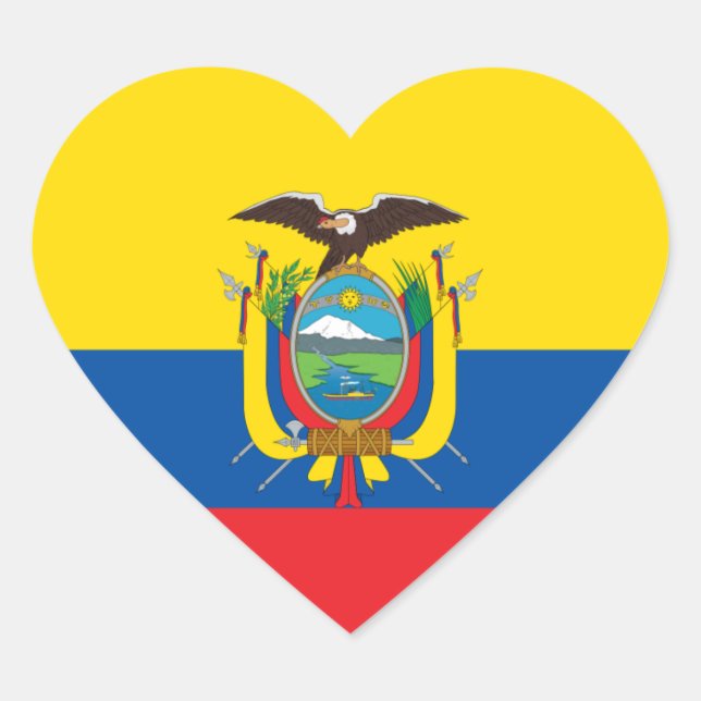 Pegatina de Bandera de Ecuador (Anverso)