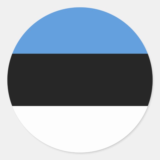 Pegatina de bandera de Estonia (Anverso)