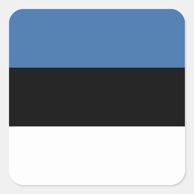 Pegatina de bandera de Estonia (Anverso)