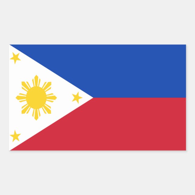 Pegatina de bandera de Filipinas (Anverso)