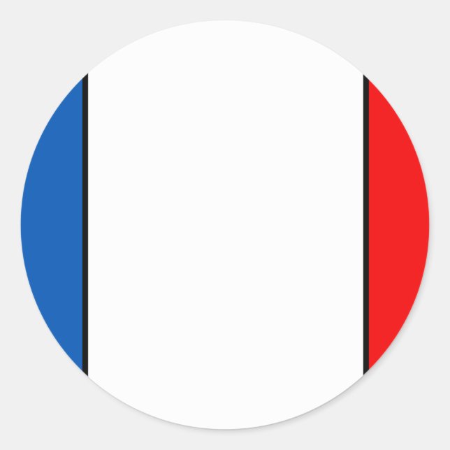 Pegatina de bandera de Francia (Anverso)
