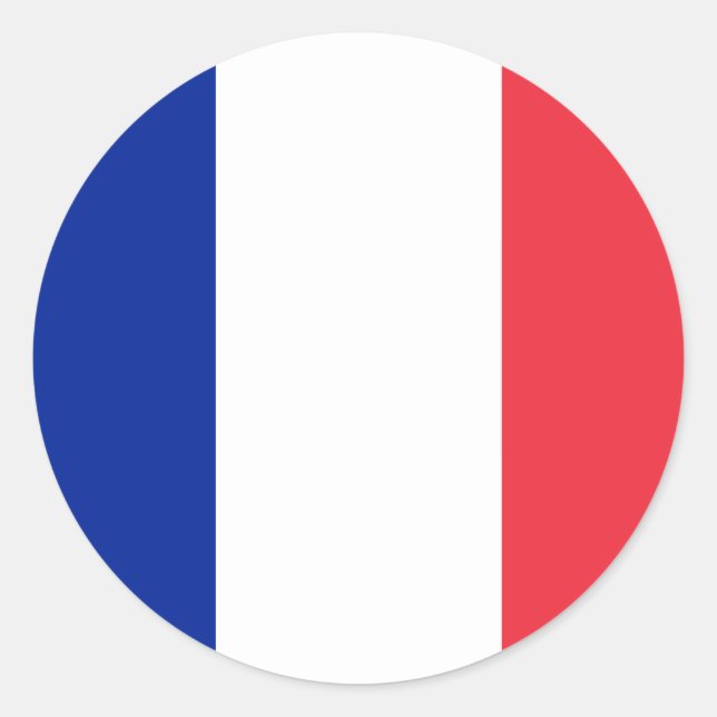 Pegatina de bandera de Francia (Anverso)