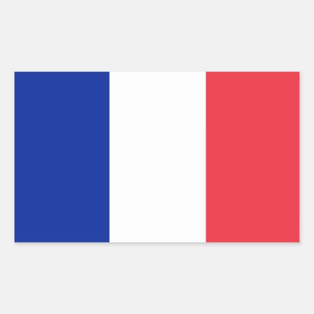 Pegatina de bandera de Francia* (Anverso)