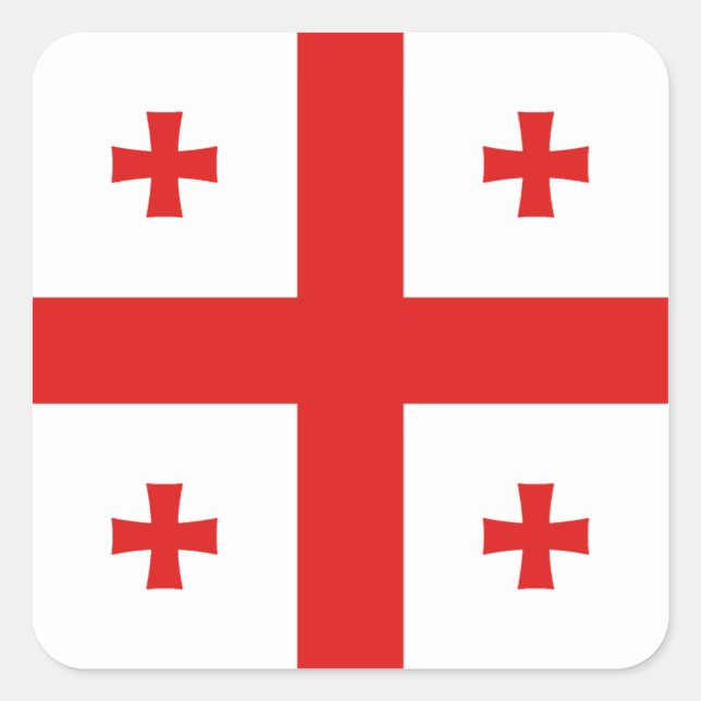 Pegatina de bandera de Georgia (Anverso)