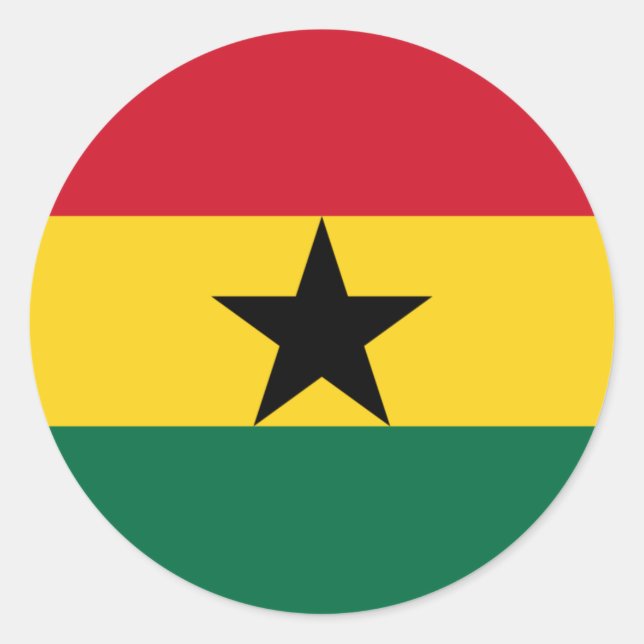 Pegatina de bandera de Ghana (Anverso)