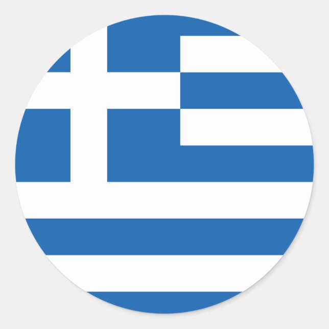 Pegatina de bandera de Grecia (Anverso)