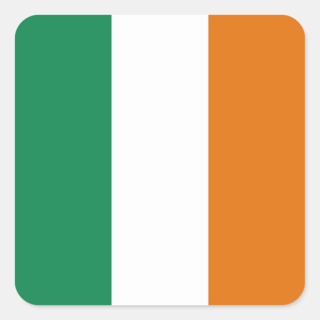 Pegatina de bandera de Irlanda (Anverso)