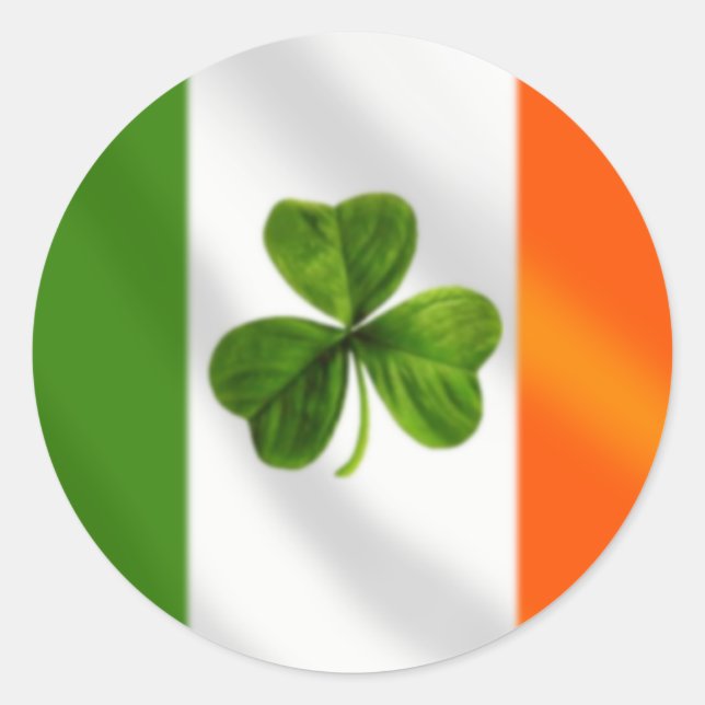 Pegatina de bandera de Irlanda (Anverso)