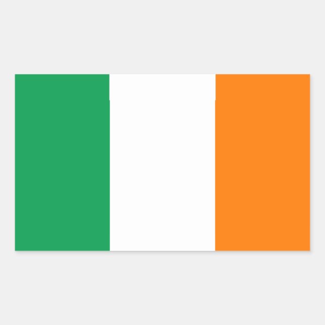 Pegatina de bandera de Irlanda (Anverso)