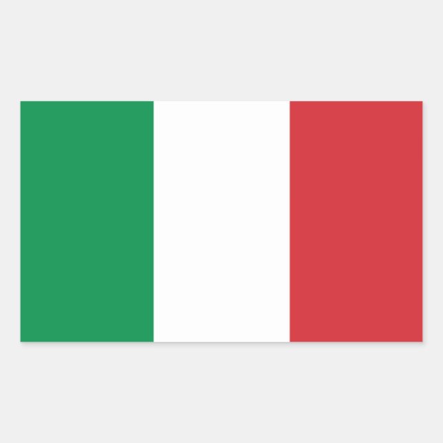 Pegatina de bandera de Italia (Anverso)