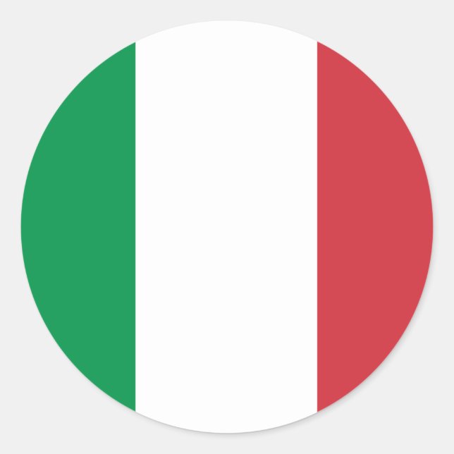 Pegatina de bandera de Italia (Anverso)