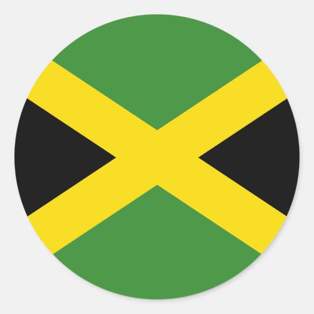 Pegatina de Bandera de Jamaica (Anverso)