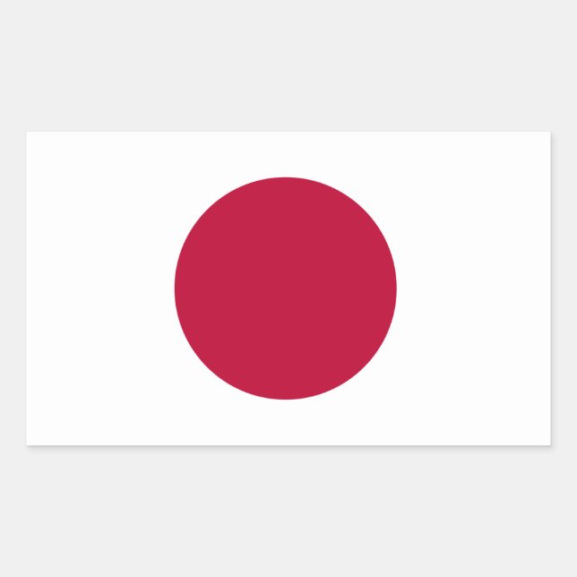 Pegatina de bandera de Japón (Anverso)
