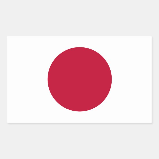 Pegatina de bandera de Japón (Anverso)