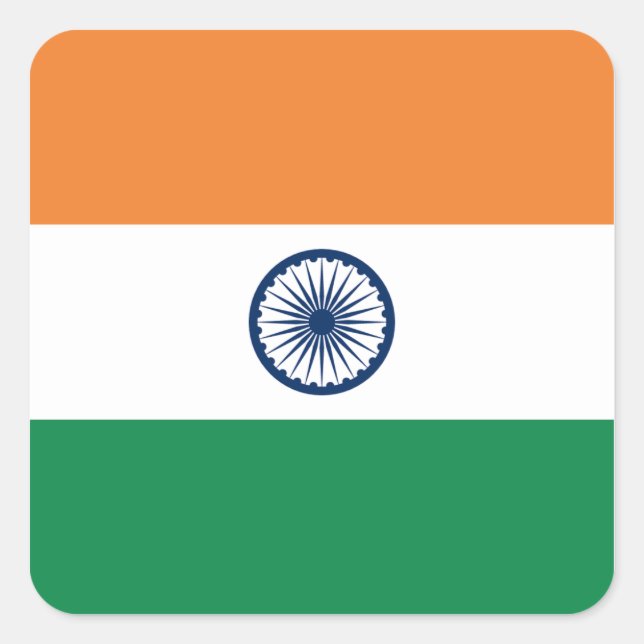 Pegatina de bandera de la India (Anverso)