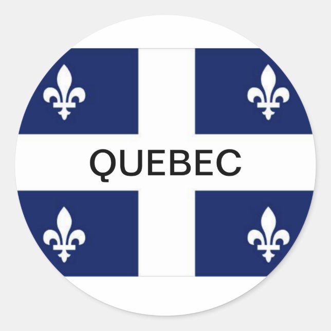 Pegatina de bandera de la provincia de Quebec (Anverso)
