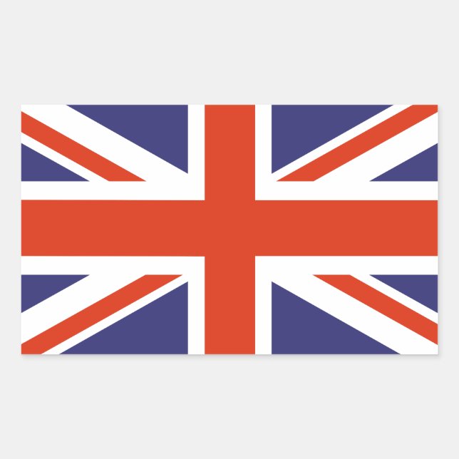 Pegatina de bandera de la Unión Británica Jack (Anverso)